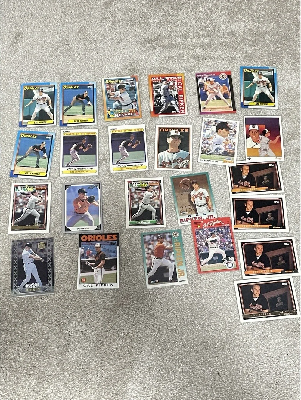 (CAL RIPKEN JR & Billy  Vintage LOT Of Cards